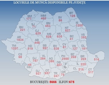 ANOFM: Peste 26.800 de locuri de muncă sunt vacante la nivel naţional