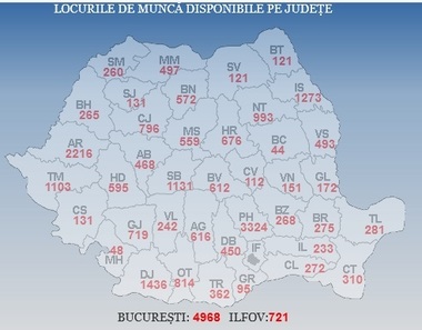ANOFM: Aproape 29.000 de locuri de muncă sunt vacante la nivel naţional