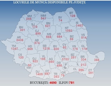 ANOFM: Peste 30.400 de locuri de muncă sunt vacante la nivel naţional; cei mai căutaţi sunt agenţii de securitate şi muncitorii necalificaţi