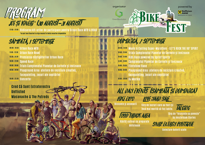 Concurs de ciclism în weekend, în zona Parlamentului şi în Parcul Izvor. Restricţii de trafic
