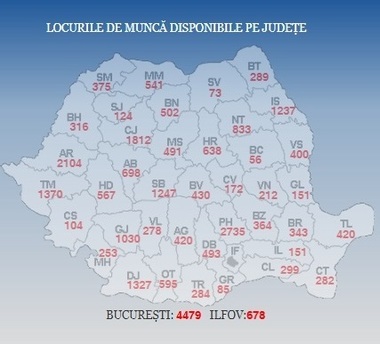 ANOFM: Peste 29.000 de locuri de muncă sunt vacante la nivel naţional