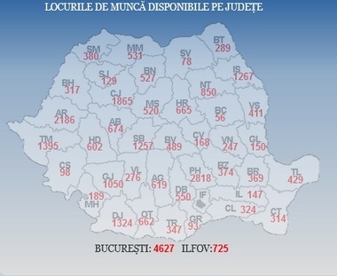 ANOFM: Peste 30.300 de locuri de muncă sunt vacante la nivel naţional