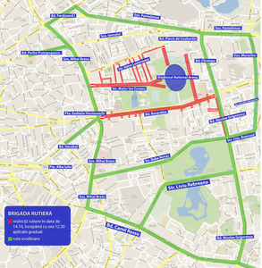Restricţii de trafic în Capitală pentru meciul România - Serbia; circulaţia va fi oprită progresiv pe mai multe artere din jurul Arenei Naţionale