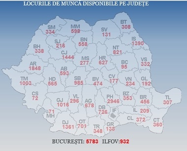 ANOFM: Peste 30.600 de locuri de muncă sunt vacante la nivel naţional