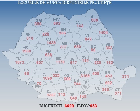 ANOFM: Peste 32.000 de locuri de muncă sunt vacante la nivel naţional

