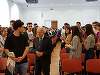 Mihai Şora, în vizită la liceul din Timişoara pe care l-a absolvit: Tinerilor le recomand să-şi gândească situaţia în care se află. FOTO