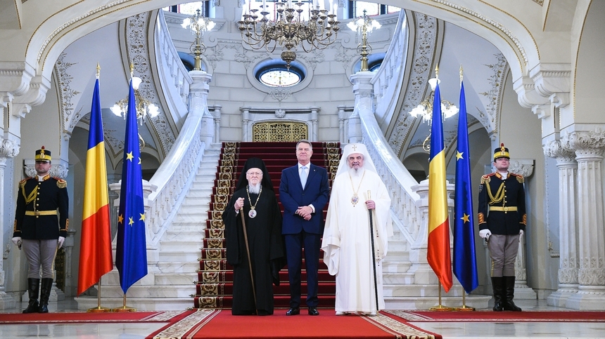 Preşedintele Klaus Iohannis i-a primit pe Sanctitatea Sa Patriarhul Ecumenic Bartolomeu, Arhiepiscop al Constantinopolului - Noua Romă, şi pe PF Daniel, Patriarhul BOR