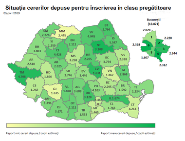 MEN: 122.220 de cereri de înscriere în învăţământul primar pentru anul şcolar 2019 - 2020, depuse înainte de ultima săptămână a calendarului primei etape