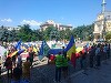 Botoşani: Protest faţă de lipsa autostrăzilor la care au participat peste două sute de persoane