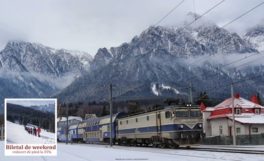 CFR Călători anunţă tarife reduse cu până la 35% pentru "Biletul de weekend". Un bilet pe ruta Bucureşti - Braşov costă de la 16,60 lei