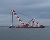 Operaţiunea de ridicare a navei cu oi eşuate în Portul Midia a început sâmbătă dimineaţă, fiind oprită după ce mai multe spire ale cablurilor au cedat - FOTO, VIDEO