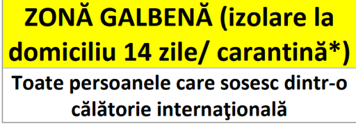 Stare de alertă: Toate persoanele care sosesc dintr-o călătorie internaţională vor fi izolate la domiciliu timp de 14 zile/ INSP a eliminat ”zonele roşii” pentru care se impunea anterior carantina instituţionalizată