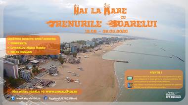 CFR demarează programul estival ”Trenurile Soarelui”/ Unele garnituri de tren îşi prelungesc traseul şi vor fi introduse trenuri noi