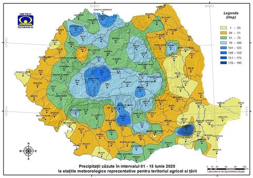 ANM: La staţia meteo Slobozia, în trei zile, a plouat cât de trei ori media multianuală a lunii iunie/ Aceste elemente pun în evidenţă caracterul extrem al vremii din această perioadă

