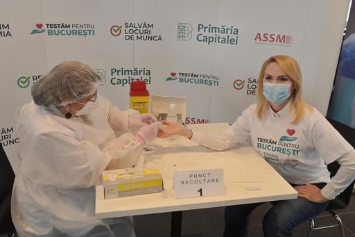 Firea spune că nu va renunţa la testarea în masă a bucureştenilor: Insistăm pentru că asta a făcut toată lumea/ Nu ne putem opri doar pentru că un domn ministru şi o doamnă de la DSP au politizat acest subiect