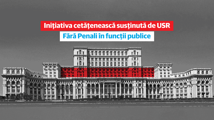 Iniţiativa cetăţenească „Fără penali în funcţii publice”, aprobată pentru fi discutată în sesiunea extraordinară a Senatului