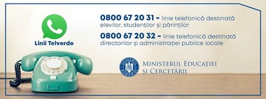 Ministerul Educaţiei instituie linii Telverde destinate informării cu privire la începerea  noului an şcolar/universitar