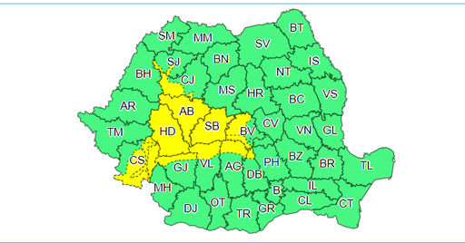 Meteorologii au actualizat prognoza pentru următoarele zile: Cod galben de ninsori în 11 judeţe, de vineri până sâmbătă la prânz; stratul de zăpadă va fi consistent/ Vremea devine rece pentru această dată, cu temperaturi minime negative în toate regiunile