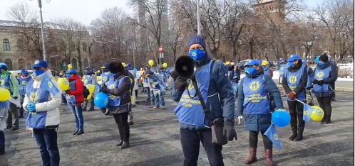 UPDATE - Protest al sindicaliştilor din Sănătate, în Piaţa Victoriei: ”Fără noi, COVID-ul e pe voi!”/ Sindicaliştii au pichetat şi Ministerul Muncii şi Ministerul Sănătăţii/ Ce au discutat cu ministrul Sănătăţii - FOTO, VIDEO