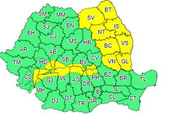 Vreme deosebit de rece şi ger, dimineaţa şi noaptea, în nordul, centrul şi estul ţării, dar şi local în sud, până miercuri/ Pentru Moldova şi zonele înalte ale Carpaţilor Orientali şi Meridionali s-a emis Cod galben de vânt puternic