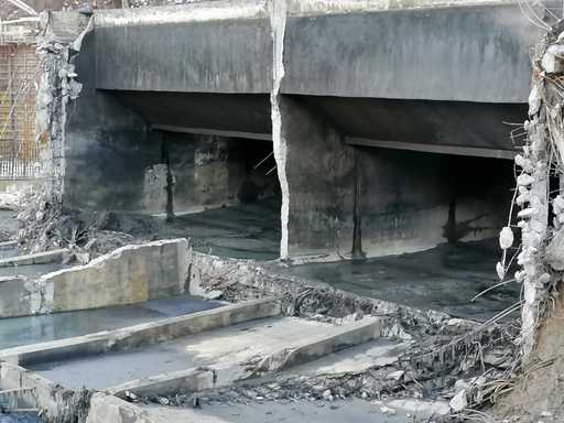 Poluare pe râul Prahova, unde ape uzate s-au scurs dintr-o staţie de epurare al cărei perete s-a prăbuşit - FOTO