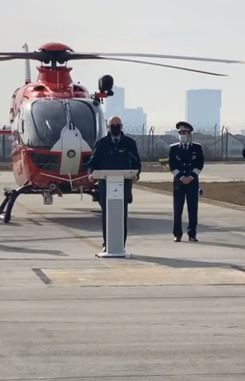 Trei elicoptere H135 SMURD, recepţionate de Inspectoratul General de Aviaţie şi IGSU, urmând a fi folosite pentru înfiinţarea a trei noi baze de intervenţie montană