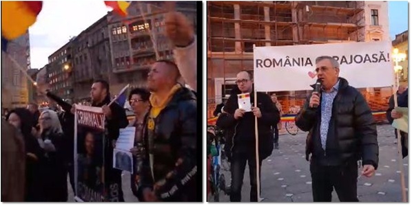 Protest faţă de restricţiile din Timişoara - Aproximativ 50 de oameni cer ridicarea carantinei şi demisia primarului Dominic Fritz - VIDEO
