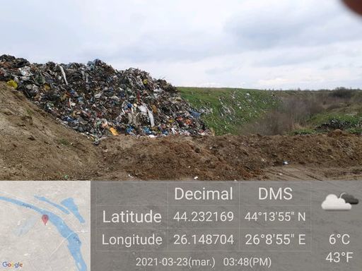 Comuna Comana, amendată cu 150.000 de lei, după ce comisarii de mediu au descoperit un depozit ilegal de deşeuri care a afectat o suprafaţă de 1,5 hectare de teren / S-a făcut şi plângere penală

