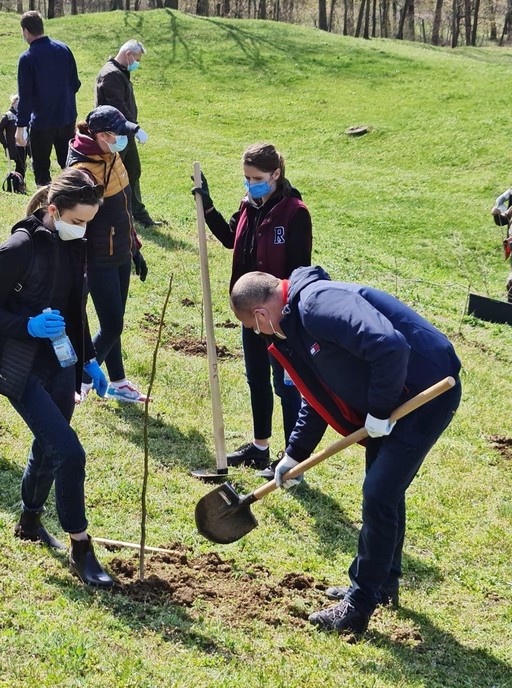 Botoşani: Angajaţii Consiliului Judeţean şi reprezentanţii mai multor instituţii au participat la o acţiune de împădurire la solicitarea maicilor de la Mănăstirea Agafton - FOTO
