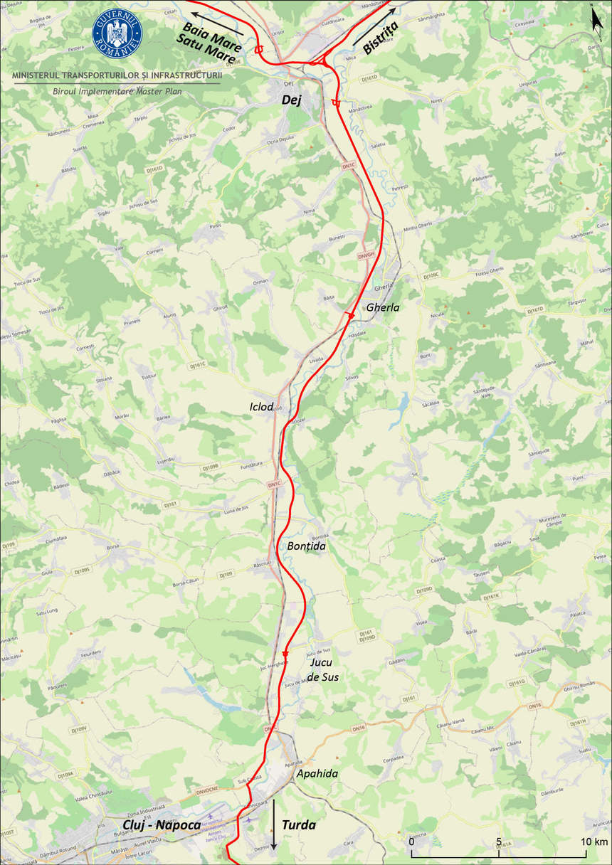 Drulă: A fost lansată licitaţia pentru proiectarea drumului expres Cluj-Dej / Planul este ca acest drum expres, inclus în Masterplanul General de Transport, să continue spre Bistriţa şi spre Baia Mare, bifurcându-se astfel de la Dej