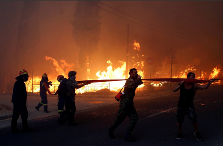 Atenţionare de călătorie transmisă de MAE - Risc ridicat de incendii în Grecia

