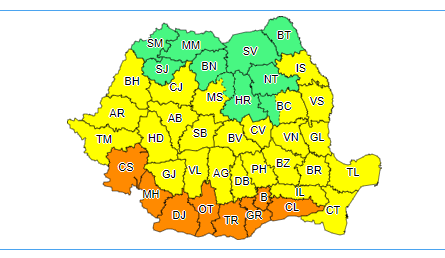 Meteorologii anunţă că valul de căldură continuă şi la începutul lunii august – Cod galben şi cod portocaliu până duminică seară / Vineri, în zona montană este cod galben de furtuni

