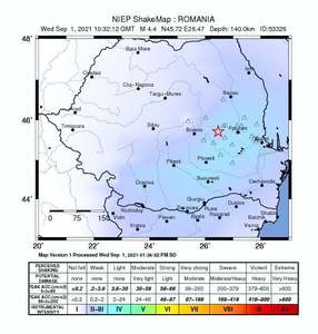 Cutremur cu magnitudinea 4,2 în judeţul Buzău
