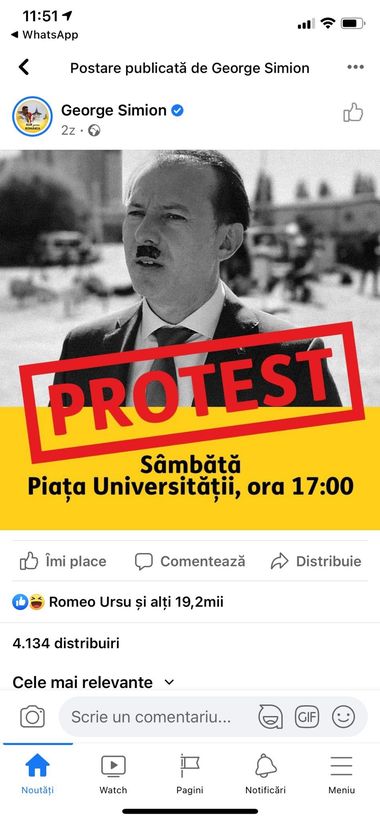 Liberalul Alexandru Muraru a depus plângere penală împotriva AUR pentru răspândirea unor caricaturi în care premierul Cîţu este asociat cu Adolf Hitler. El a sesizat şi CNCD în acest caz