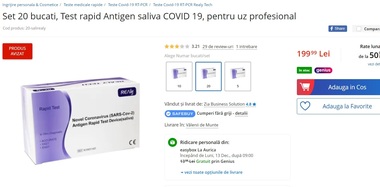 UPDATE - IGSU anunţă că va recepţiona în această noapte încă două milioane de teste rapide din salivă, care vor fi trimise în teritoriu luni / Ministerul Educaţiei - Este foarte puţin probabilă testarea în cursul zilei de luni