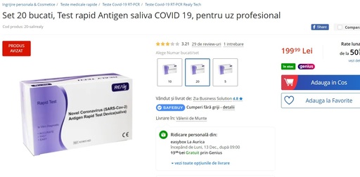 UPDATE - IGSU anunţă că va recepţiona în această noapte încă două milioane de teste rapide din salivă, care vor fi trimise în teritoriu luni / Ministerul Educaţiei - Este foarte puţin probabilă testarea în cursul zilei de luni