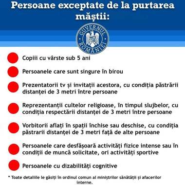 UPDATE Guvern: De astăzi purtăm masca şi doar măştile omologate. Izolarea e 7 zile pentru persoanele care au COVID-19 şi sunt vaccinate şi 10 zile pentru cele nevaccinate / Reguli pentru cei care intră în ţară