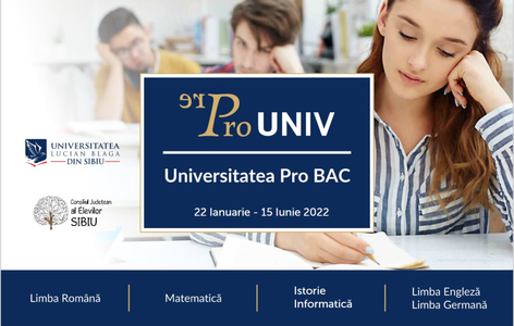 Universitatea Lucian Blaga din Sibiu oferă consultaţii elevilor pentru susţinerea examenului de bacalaureat la şase materii 