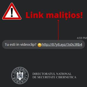 Directoratul de Securitate Cibernetică: Au revenit atacurile cu link-uri maliţioase care se propagă prin mesaje pe reţelele social media, cu textul "seamănă cu tine", "apari în acest video"/ Recomandările DNSC