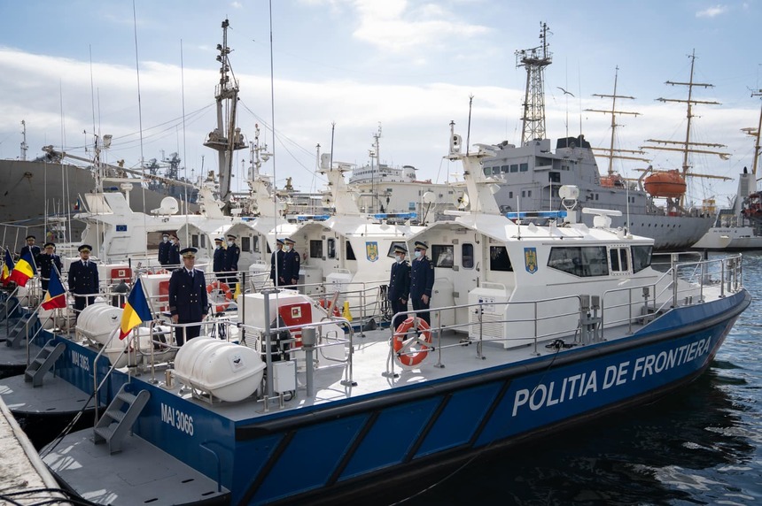 Cinci şalupe maritime de intervenţie de mare viteză au intrat în dotarea Poliţiei de Frontieră / Bode: Proiectul este în valoare de aproximativ şapte milioane de euro 