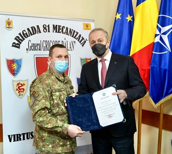 Vasile Dîncu, în vizită de informare la Brigada 81 Mecanizată ,,General Grigore Bălan'' din Bistriţa