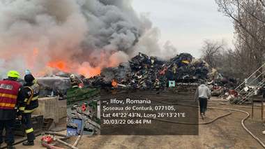 APM Bucureşti anunţă că nu se înregistrează creşteri ale valorilor poluanţilor în zona incendiului de la Glina / Comisarii Gărzii de Mediu vor verifica activitatea centrului REMAT, după finalizarea intervenţiei  