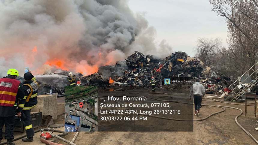 APM Bucureşti anunţă că nu se înregistrează creşteri ale valorilor poluanţilor în zona incendiului de la Glina / Comisarii Gărzii de Mediu vor verifica activitatea centrului REMAT, după finalizarea intervenţiei  