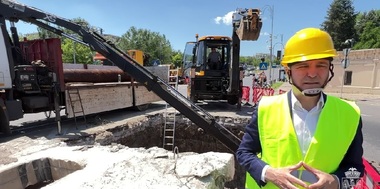 Nicuşor Dan, vizită la şantierul Termoenergetica de la intersecţia Calea 13 Septembrie şi Bd. Libertăţii: Termenul estimat pentru finalizarea lucrărilor este 1 iunie