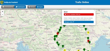 Coloane de camioane în mai multe puncte de trecere a frontierei. La Siret şoferii de TIR aşteaptă 14 ore pentru a ieşi către Ucraina
