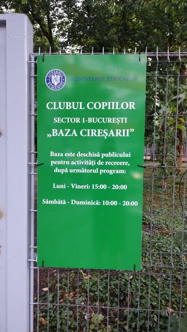 Baza Cireşarii, deschisă publicului de miercuri/ Momente artistice şi sportive, dansuri, muzică, meciuri demonstrative şi jocuri în aer liber, de 1 iunie/ Va fi amenajat un nou teren multifuncţional pentru handbal, baschet, volei şi tenis