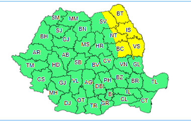 UPDATE - Cod galben de vânt puternic în şase judeţe, până miercuri seară / Recomandările IGSU