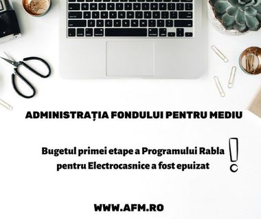 Bugetul alocat primei etape a Programului Rabla pentru Electrocasnice a fost epuizat în aproximativ două ore şi jumătate de la lansare. Cele mai multe vouchere, emise pentru frigidere