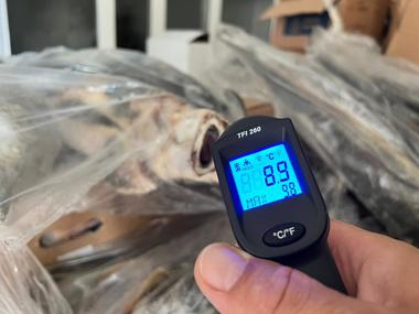 Constanţa: ANPC a descoperit 444 de kilograme de peşte şi fructe de mare congelate, depozitate ambiental, fără respectarea temperaturii indicate de producător. Firma a fost amendată cu 10.000 de lei
