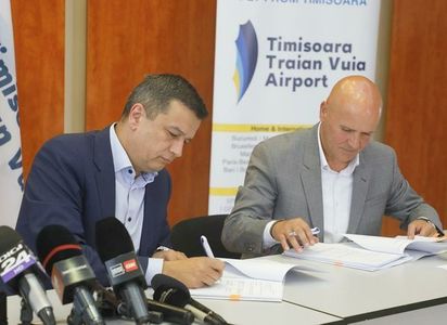 Sorin Grindeanu: Am semnat astăzi la Timişoara două contracte importante pentru modernizarea Aeroportului Traian Vuia!